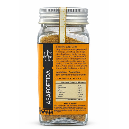 Pure Asafoetida (Hing) Powder – Strong aromatic spice used in Indian cooking, known for enhancing flavor while supporting digestion and gut health in traditional recipes.