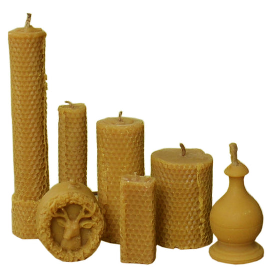 Hand-poured beeswax candle set for sustainable and toxin-free ambiance