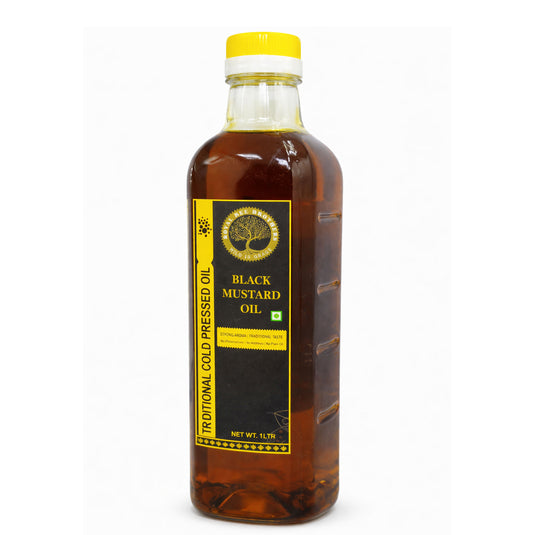 Kachi Ghani Black Mustard Oil | Cold Pressed | 100% Pure & Natural Mustard | 0% Palm Oi l
