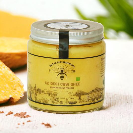 Traditional hand-churned desi cow ghee for Ayurvedic practices