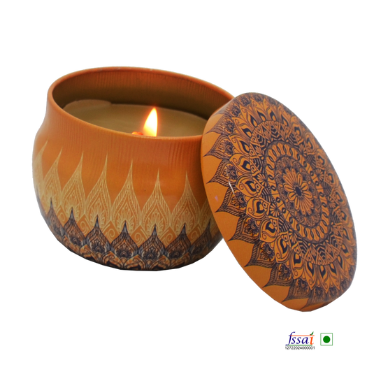 Mandakini - Contains 04 types of honey, chocolate box, beeswax candle, tribal tea coaster, wooden spoon