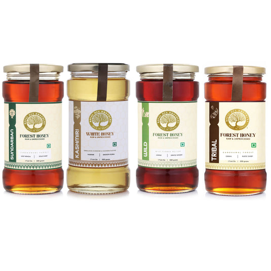 Raw and Unprocessed Forest Honey - 500g *4