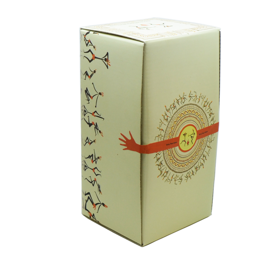 Honey Product packaging with decorative design on a white background