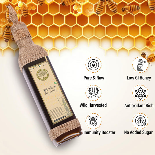 Stingless Bee Honey, Produce of Dummer Bee, Raw & Unprocessed, Harvested from Nagaland