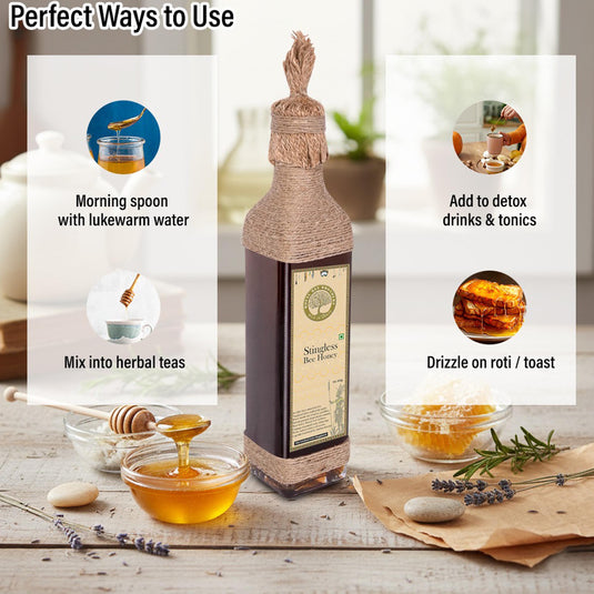 Stingless Bee Honey, Produce of Dammer Bee, Raw & Unprocessed, Harvested from Nagaland