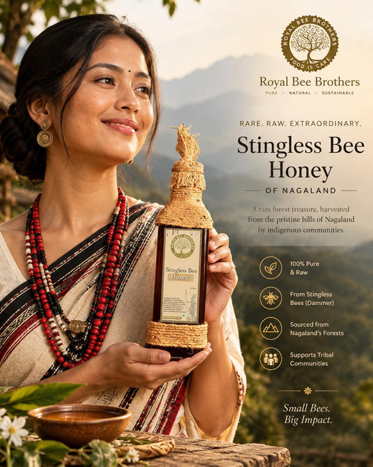 Nagaland lady showing Stingless Bee Honey