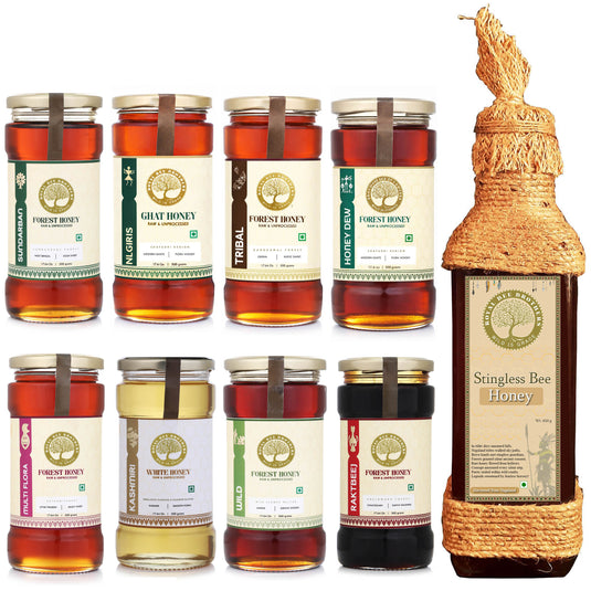 Vanmist - Varieties of 100% Pure & Organic Honey - 500g * 8 + 650g *1