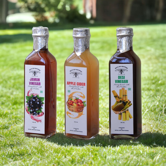 Natural cider, jamun, and desi vinegar set for immune support and detoxification