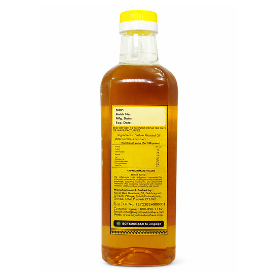 Premium Yellow Mustard Oil | Cold Pressed | Kachi Ghani | 0% Palm Oil