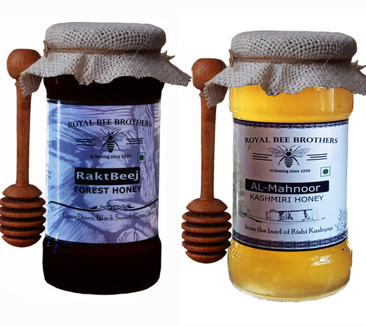 Raktbeej and Kashmir Forest Honey - 500g * 2 - Royal Bee Brothers