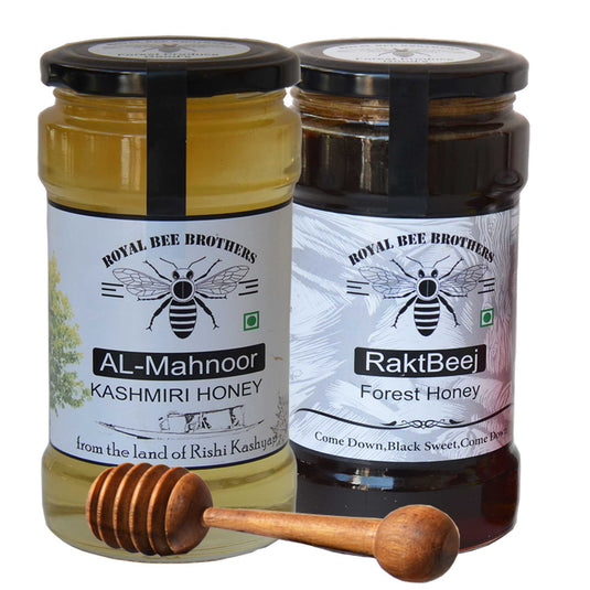 Raktbeej and Kashmir Forest Honey - 500g * 2 - Royal Bee Brothers