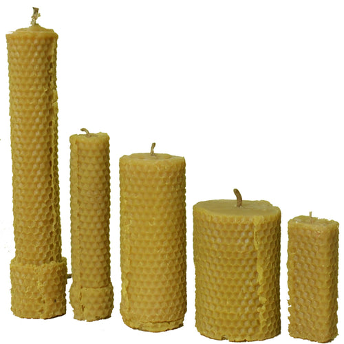 Set of 05 Handmade Beeswax Candles - Royal Bee Brothers