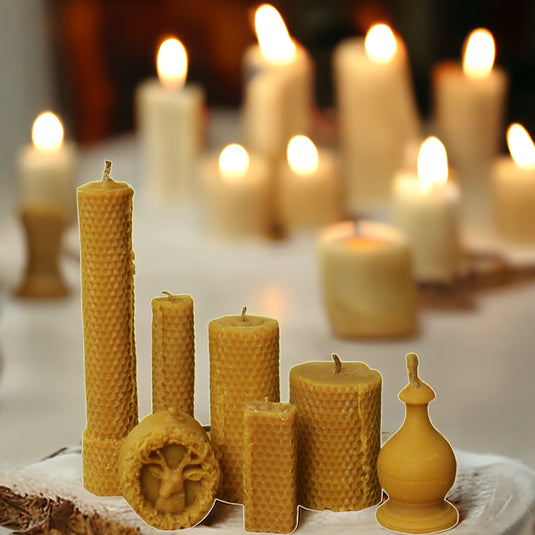 Collection of Handmade Beeswax Candles