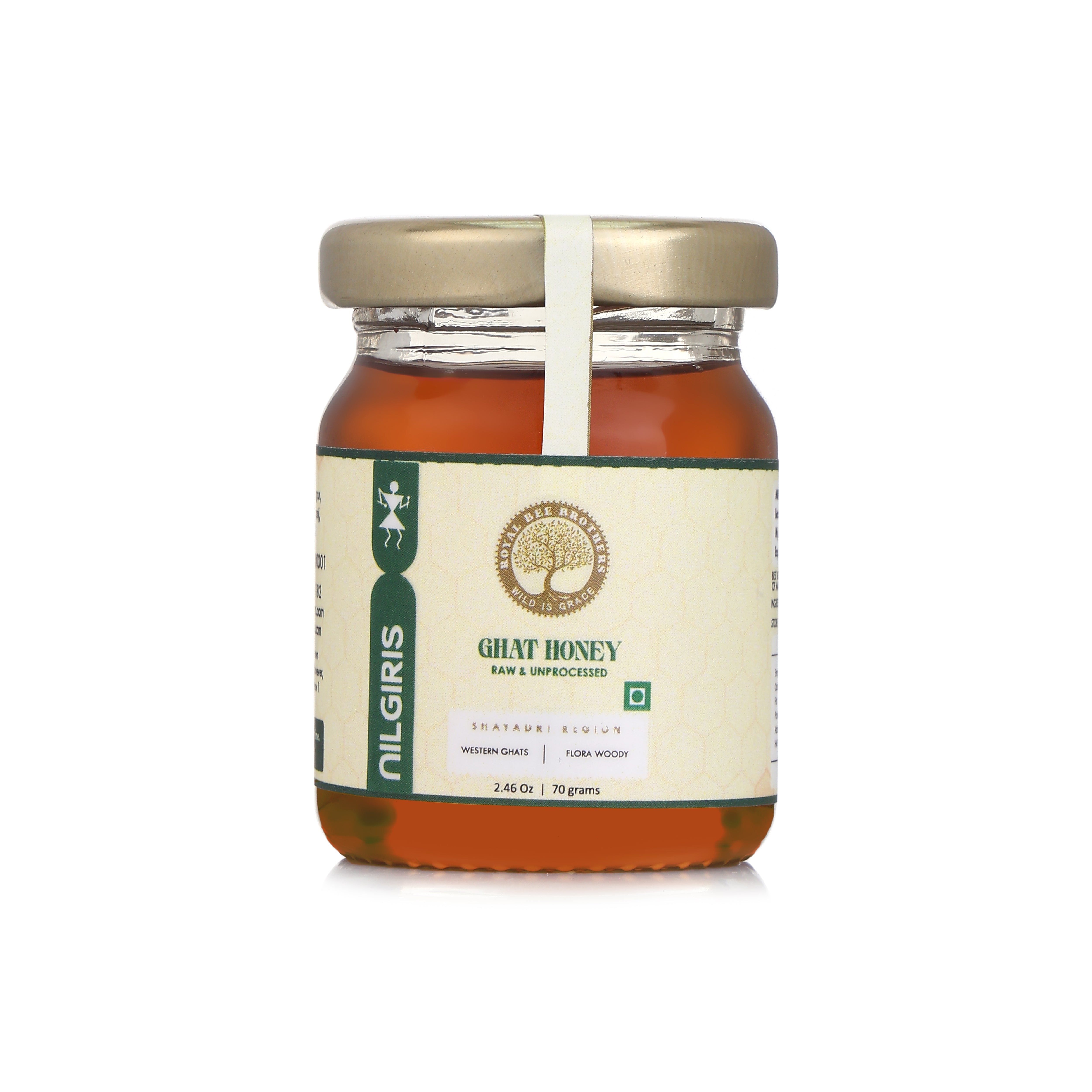 Premium raw honey sampler pack with seven distinct forest honey varieties in elegant glass jars for gifting and wellness