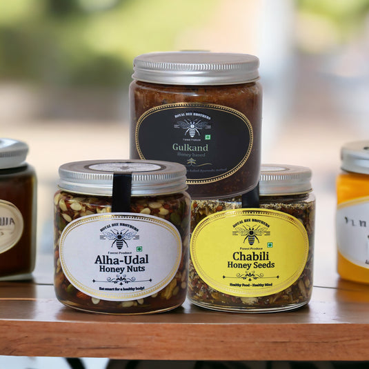 Nuts soaked Honey, Seeds soaked Honey, Honey based Gulkand | Wellness Pack