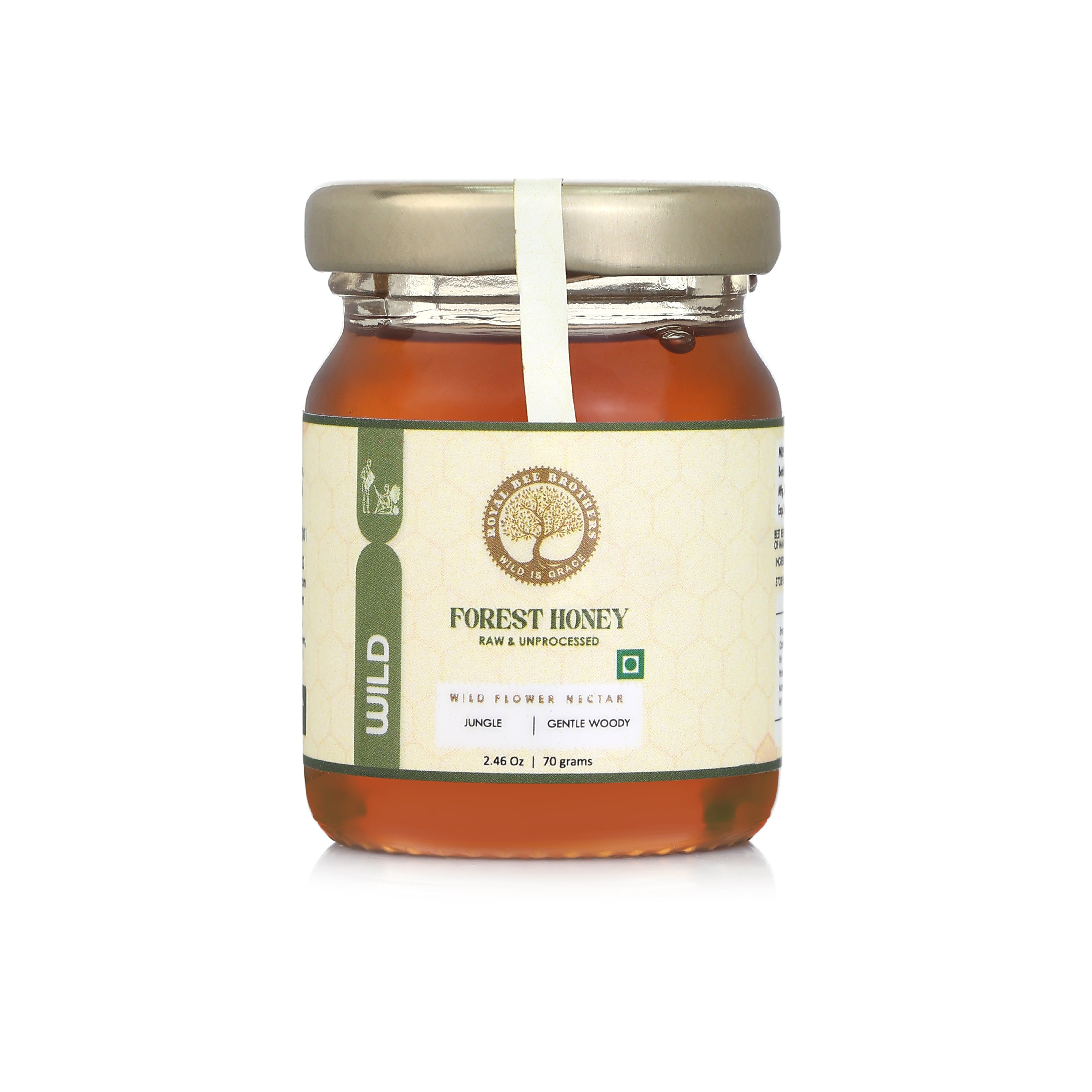 Signature honey collection featuring seven premium wild and organic honey types packed in elegant artisanal glass containers