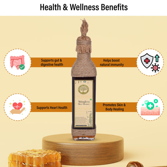 Stingless Bee Honey, Produce of Dummer Bee, Raw & Unprocessed, Harvested from Nagaland