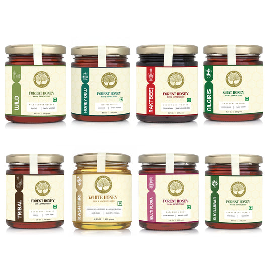Rarest Forest Raw Honey Collection - (250 g * 8)