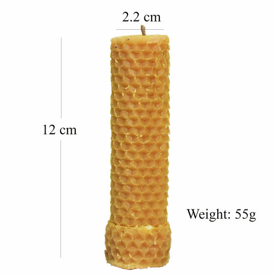 Custom-designed handmade beeswax candle set