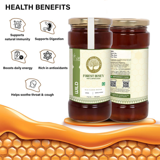 Wild Forest Honey, Harvested from Katarniyaghat Forest, UP, Nectar of Wildflower