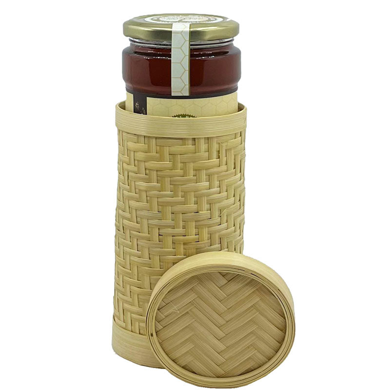 Natural Raktbeej Black Forest Honey in elegant glass jar highlighting premium organic forest honey from India
