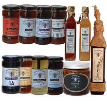 Load image into Gallery viewer, Mega Combo Pack -  Nine different types of Forest Honey, Cider and Jamun Vinegar, Gulkand

