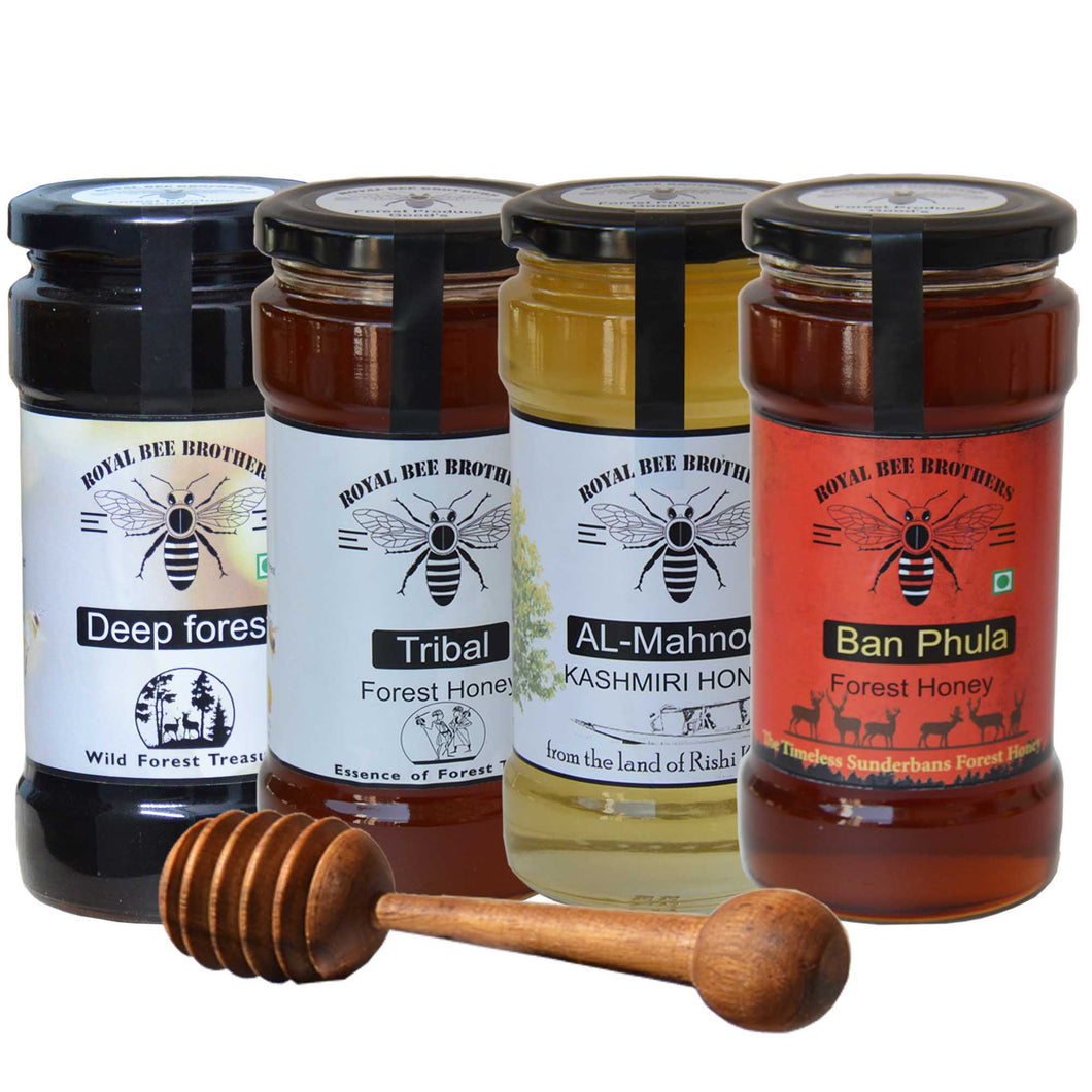 Raw and Unprocessed Forest Honey - 500g *4