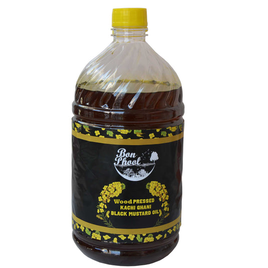 Wood Pressed - Kachi Ghani Mustard Oil 5 ltr - Royal Bee Brothers
